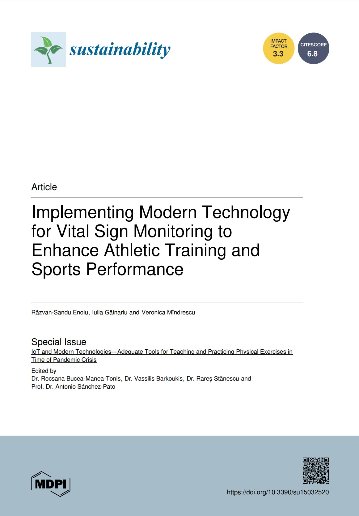 Implementing Modern Technology for Vital Sign Monitoring to Enhance Athletic Training and Sports Performance